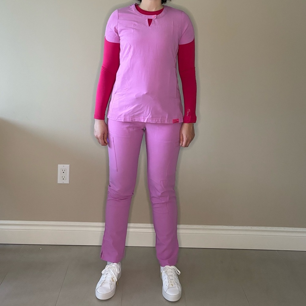 Betsey Johnson Pink Scrub Set
